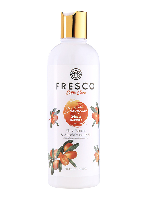 Fresco Shea Butter & Sandalwood Oil Shampoo for All Type Hair, 500ml