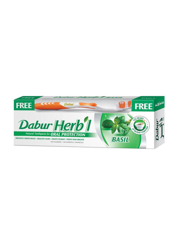 

Dabur Herbl Toothpaste Basil 150 g+Toothbrush