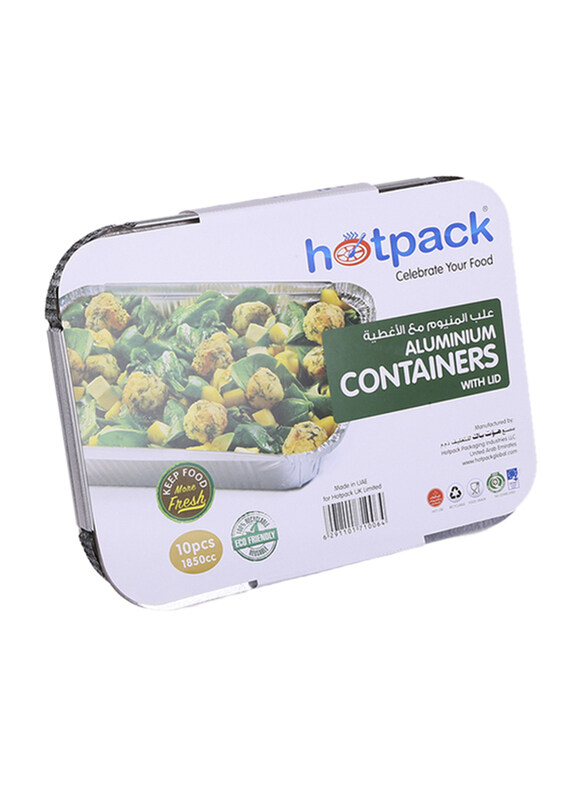 

Hotpack Containers With Lid Aluminum 83185 10 pcs