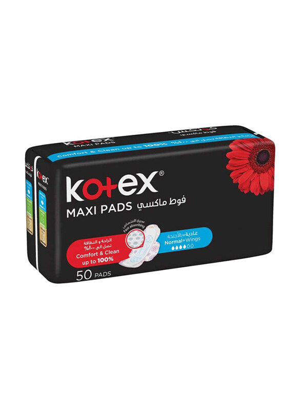 

Kotex Pads Maxi Normal Pads, 50 Pieces