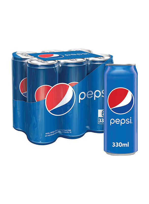 

Pepsi Carbonated Soft Drink Cans, 6x330ml