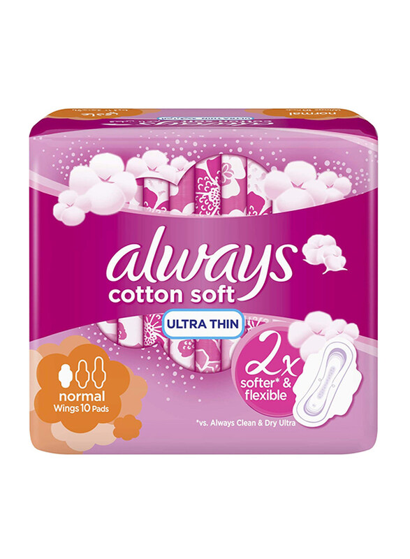 

Always Cotton Soft ULa Thin Normal Sanitary Pads 10s