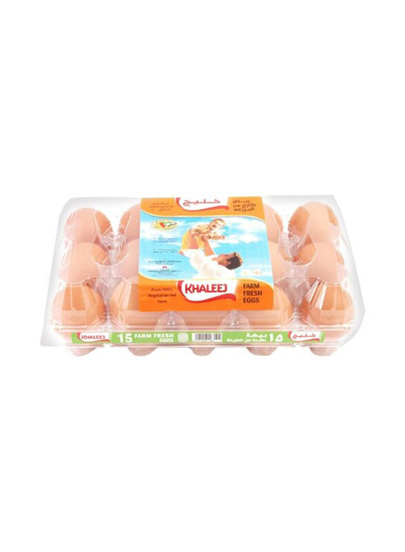 

Khaleej Farm Fresh Large Brown Eggs 15 Pcs