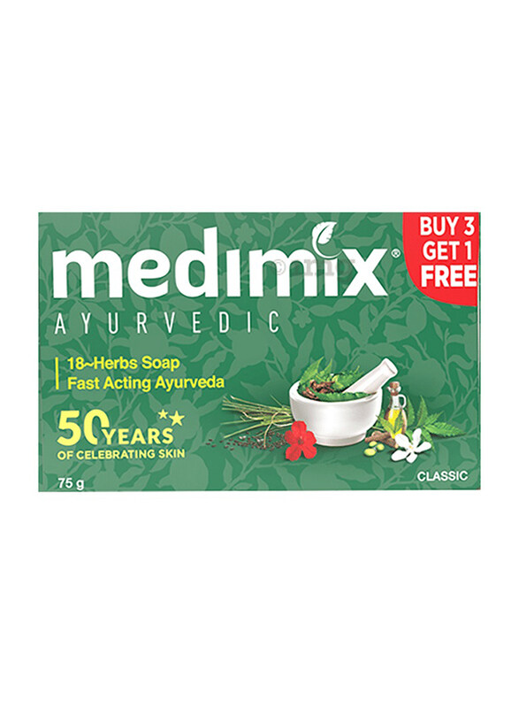 

Medimix Ayurveda 18 Herbs Soap, 4 Pieces, 5 x 75gm