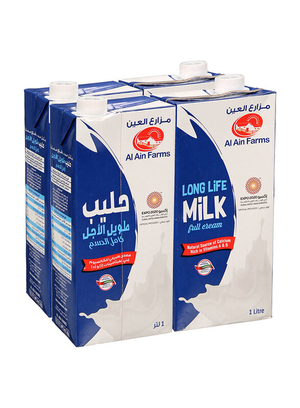 

Al Ain Farms Uht Full Cream Milk, 4x1L