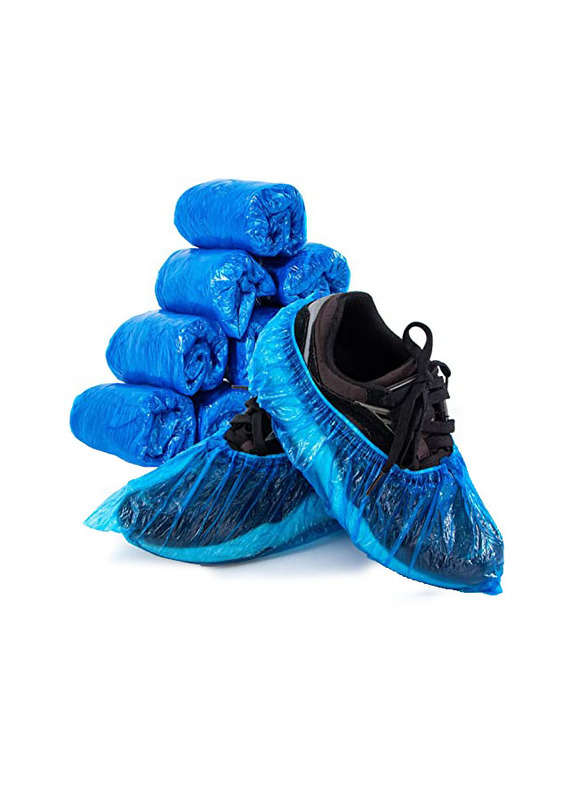 O2 PE Shoe Cover, 100 Pieces x 20 Bags, Blue