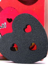 Lucky 20-Piece 50mm Heart Shaped Quick Light Charcoal Tablets, Black