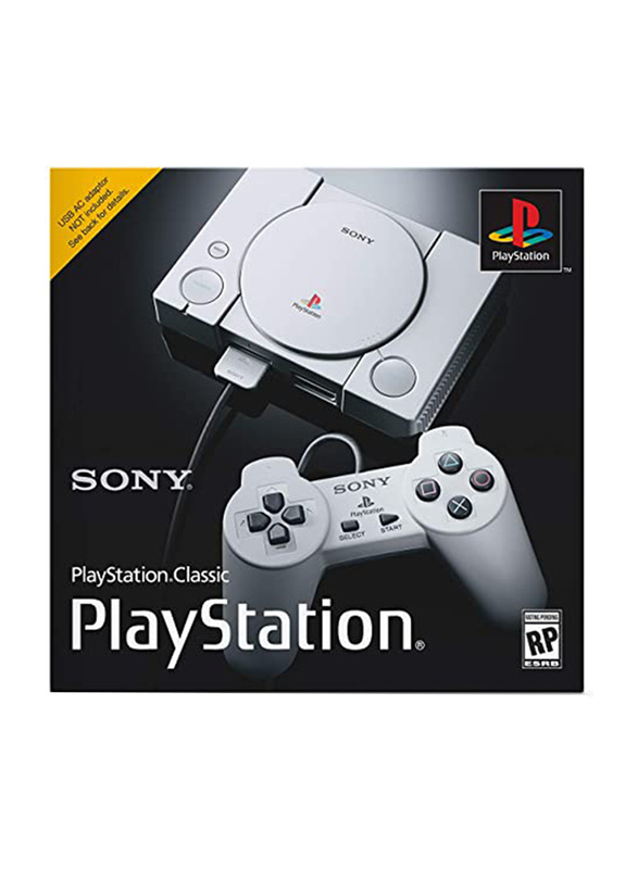 Sony PlayStation Classic with 2 x Controllers, Games & Accessories, Grey