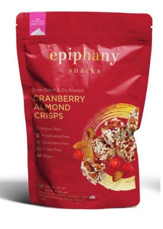 

Epiphany Snacks Cranberry Almond Crisps 85 gm