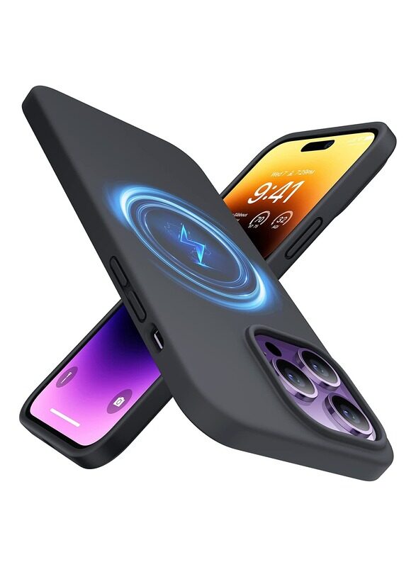 

Apple TORRAS Liquid Silicone-Mag Case Compatible with MagSafe Slim Comfort Protective Phone Case for iPhone 14 Pro Max - Black