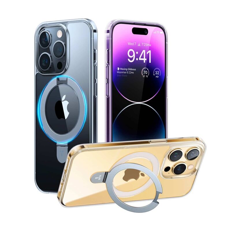 

Torras UPRO Ostand iPhone 14 Pro case Compatible with Magsafe - Clear
