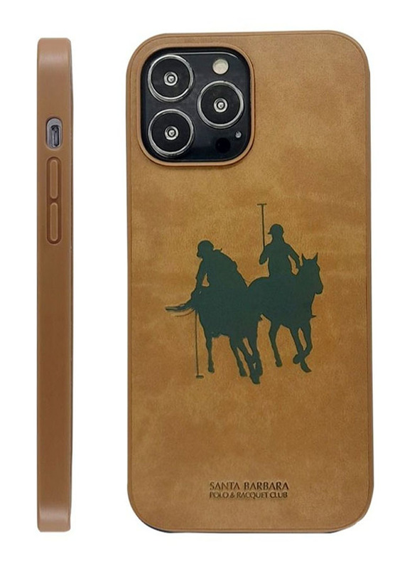 

Santa Barbara Polo & Racquet Club Umbra Series Apple iPhone 13 Pro PU Leather Phone Case, Brown