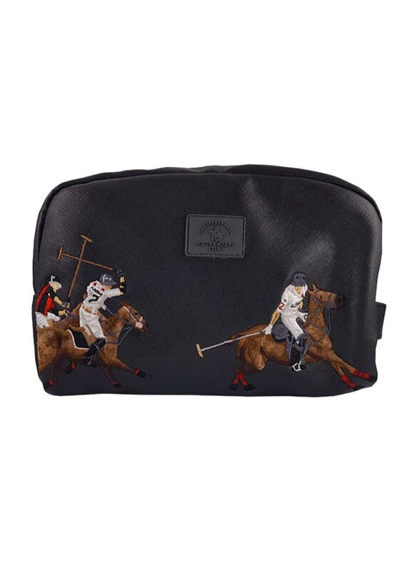 

Santa Barbara Polo & Racquet Club Jockey Series Toiletry Bag, Black