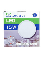 Smart Sense Shri LED's Round LED Panel Light, 15W, 18.2cm, Warm White