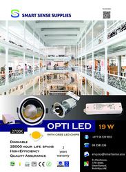 Optiled Dimmable LED Light, 3000K, 24W, White