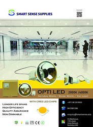 Optiled Dimmable LED Light, 3000K, 19W, White