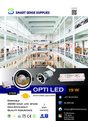 Optiled Dimmable LED Light, 2700K, 24W, White