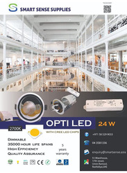Optiled Dimmable LED Light, 3000K, 19W, White