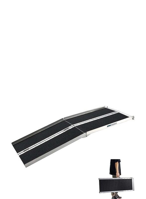 

Gardhom Aluminium Folding Antiskid Loading Ramp, 6ft, Black