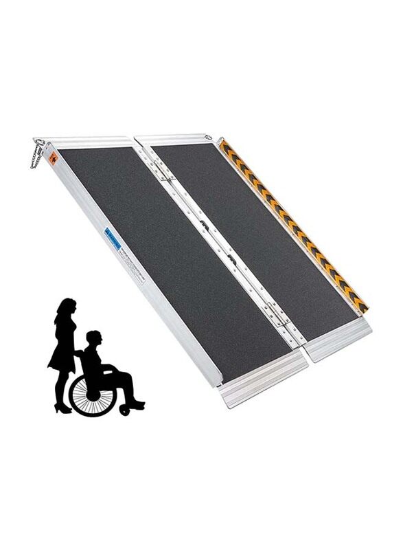 

Gardhom Aluminium Folding Portable Threshold Ramp, 4ft, Black