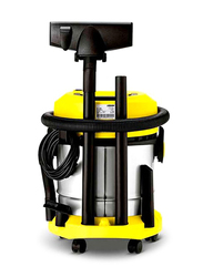 Karcher Multi-Purpose Vacuum Cleaner, 20L, 1600W, 17239610, Yellow/Silver/Black