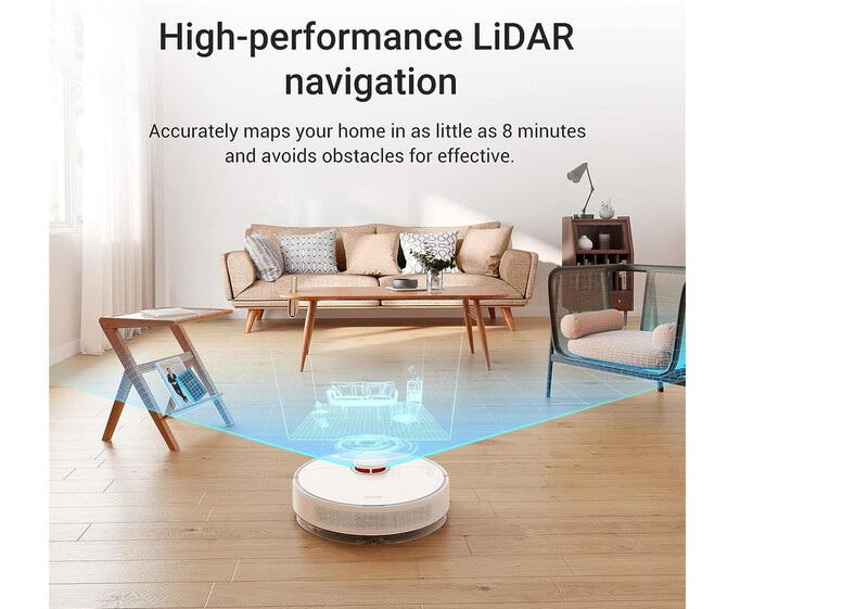 Dreame D10 Plus Robot Vacuum Cleaner & Mop with 2.5L Self Emptying Station, LiDAR Navigation-Obstacle Detection-Editable Map, 4000Pa, Hard Floor-Carpet