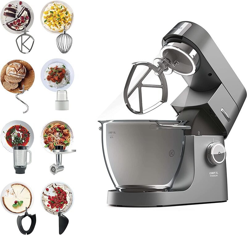 Kenwood Stand Mixer with 6.7L Stainless Steel Bowl, 1700W, KVL8430S, Silver