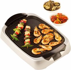 Kenwood Griddle with Glass Lid, 2000W, HG266, Silver/Black