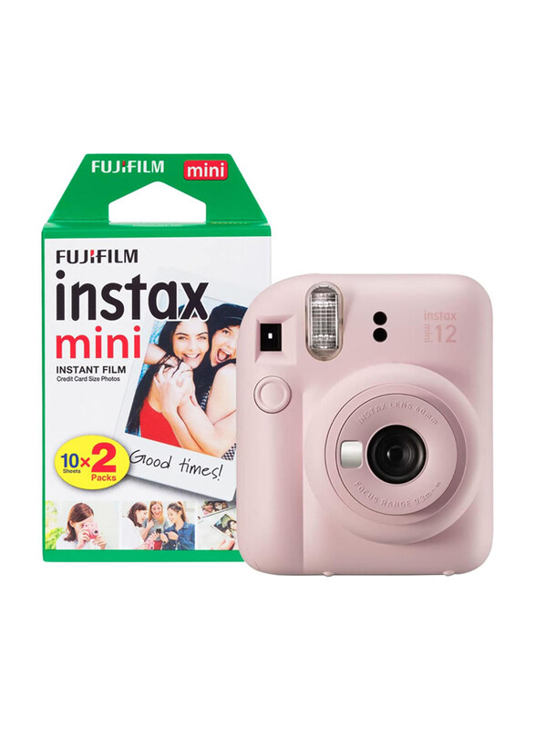 

Instax Fujifilm Mini 12 Instant Camera with 20 Shot Film Sheets, Blossom Pink