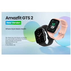Amazfit GTS 2 Smartwatch with Alexa Built In, 1.65'' AMOLED Display, In GPS, 3GB Music Storage, 7 Day Battery Life, Bluetooth Phone Calls, 12 Sports Modes, PETAL PINK, new, MEDIUM, USB