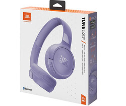 JBL Tune 520BT Wireless On-Ear Headphones, Pure Bass Sound, 57H Battery with Speed Charge, Hands-Free Call + Voice Aware, Multi-Point Connection, Lightweight and Foldable - Purple, JBLT520BTPUR