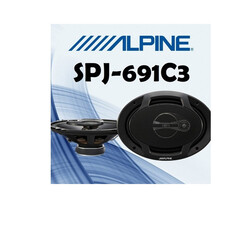 Alpine SPJ-691C3 300W Coaxial 3 Way RMS Car Speaker Black