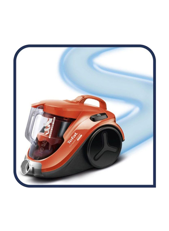 Tefal Compact Cyclonic Vacuum Cleaner, 1.5L, 750W, TW3724HA, Orange