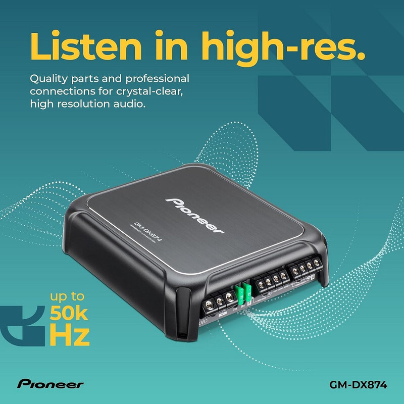 Pioneer GM-DX874 4-Channel Bridgeable Amplifier with Bass Boost Remote