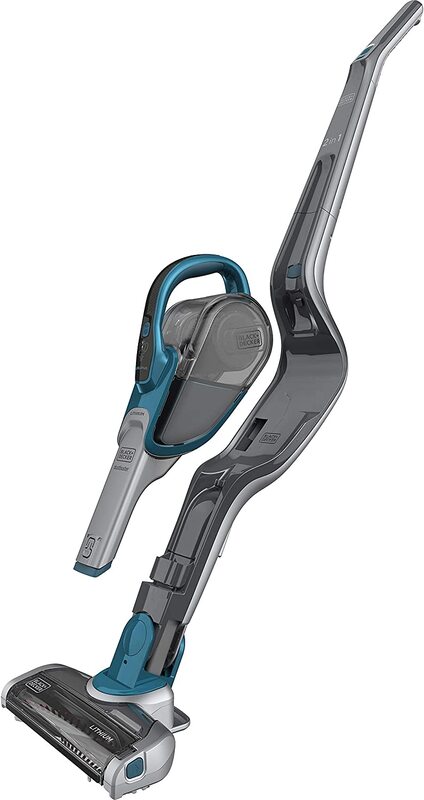 Black+Decker 2 in1 Cordless Stick Vacuum Cleaner, 25W, Svj520Bfs-B5, Blue/Grey
