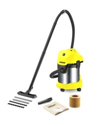 Karcher Multipurpose Wet And Dry Drum Type Vacuum Cleaner, 17L, 1000W, Yellow/Black/Silver