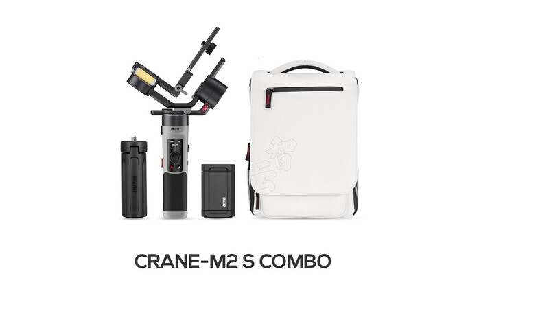 Zhiyun Crane M2S Combo Handheld 3-Axis Stabilizer Combo Kit with Bagback, Phone Clip, VCUTECH Cleaning Cloth, SD Card Reader, Lightweight Gimbal Stabilizer for Mirrorless Camera, Gopro, Smartphone