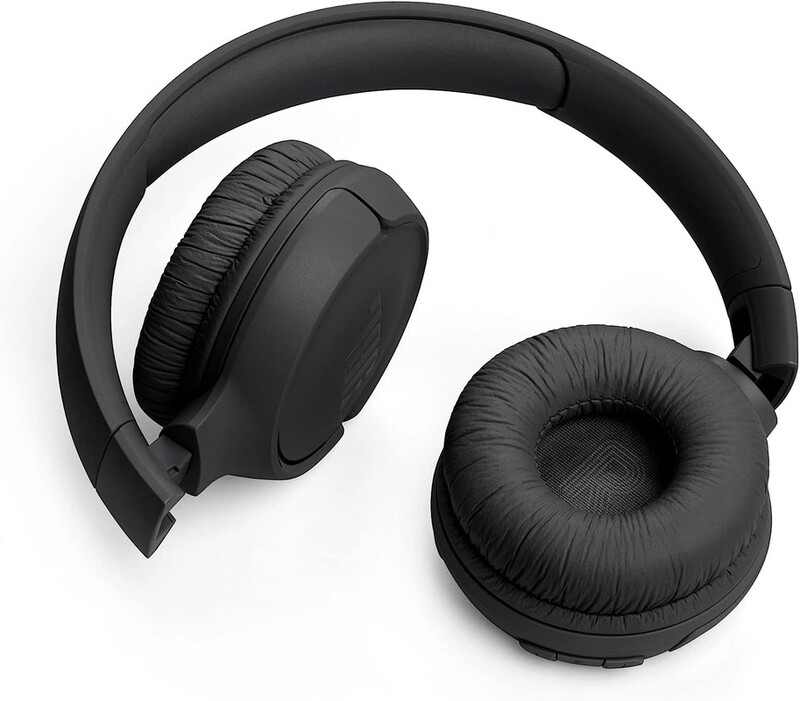 JBL Tune 520BT Wireless On-Ear Headphones, Pure Bass Sound, 57H Battery with Speed Charge, Hands-Free Call + Voice Aware, Multi-Point Connection, Lightweight and Foldable - Black, JBLT520BTBLK
