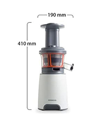 Kenwood 1.3L Pure Juice Electric Slow Press Juicer, 150W, JMP601WH, White/Grey