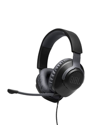JBL Quantum 100 Over-Ear Wired Headphones with Mic for PS4/PS5/XOne/XSeries/NSwitch/PC, Black