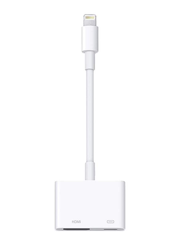 Apple Lightning to HDMI Digital AV Adapter, MD826, White