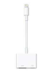 Apple Lightning to HDMI Digital AV Adapter, MD826, White