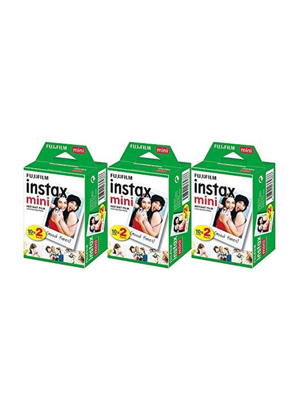 

Instax Fujifilm Mini Instant Film, 60 Sheets, White