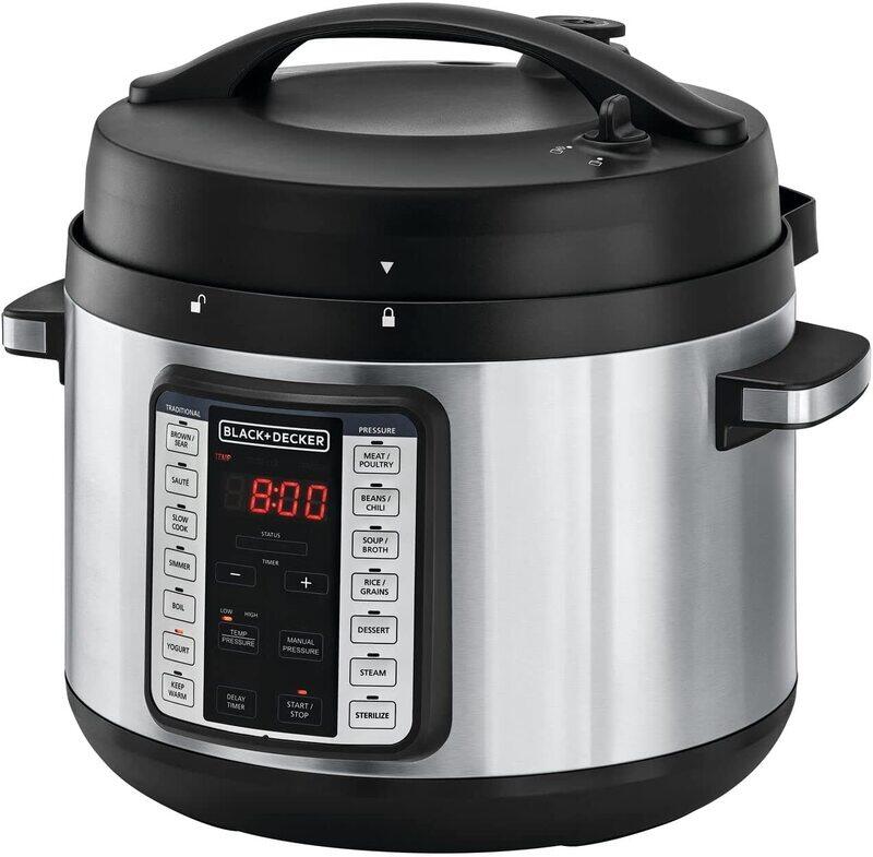 

Black+Decker Smart Steam Pot, 1350W, Pcp1010-B5, Silver