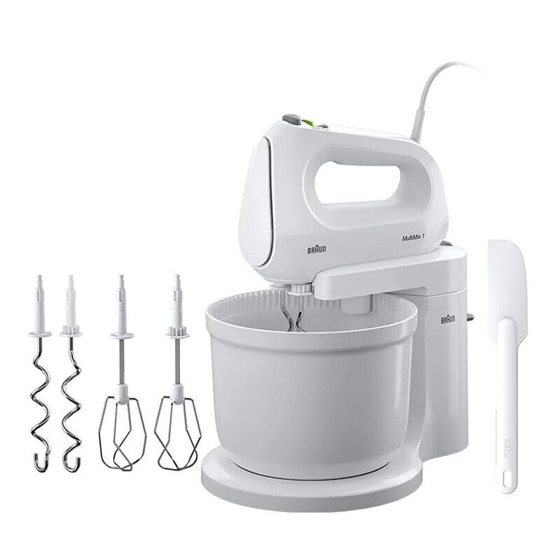 

Braun Multimix 2 In 1 Hand And Stand Mixer 400 Watts, White, HM1070 WH