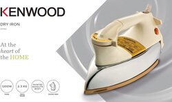 Kenwood Heavy Weight Dry Iron, 1200W, White/Gold
