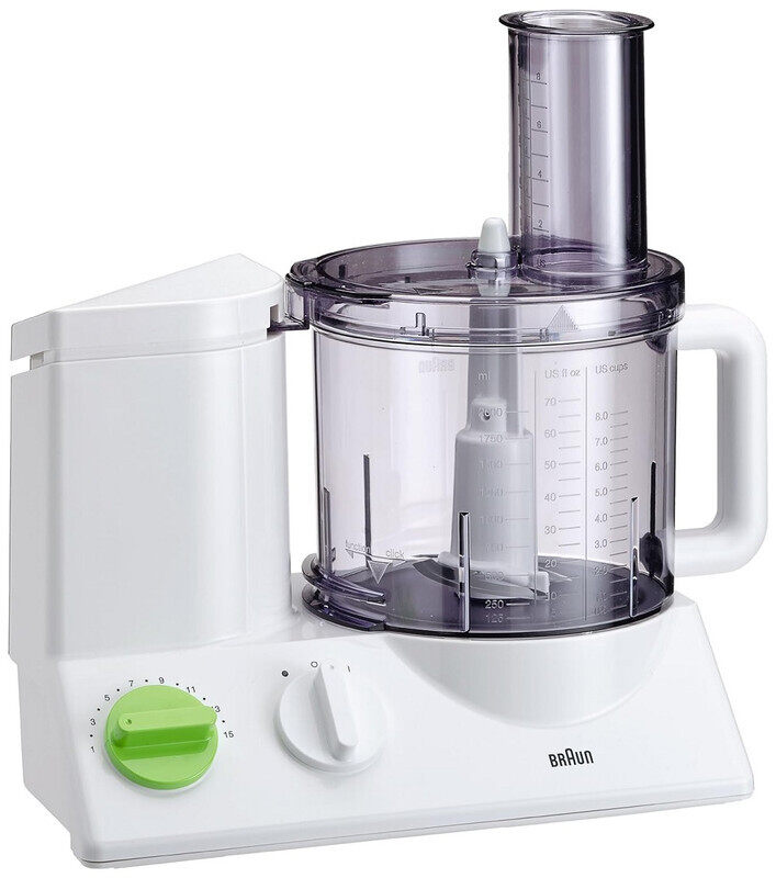 Braun Tribute Collection FP3010 600-Watt Food Processor (White/Green)