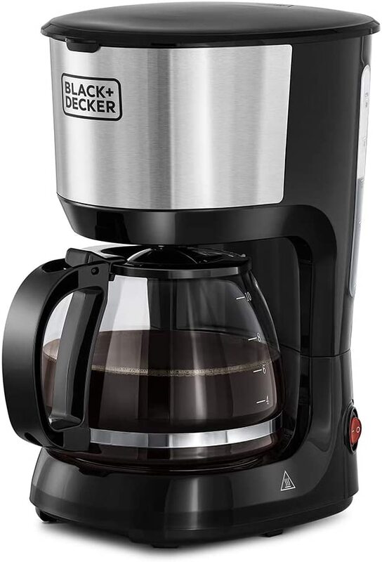 Black+Decker 1.25L Coffee Machine, 750W, DCM750S-B5, Black
