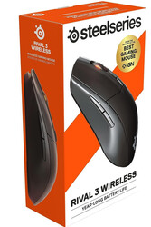 Steelseries Rival 3 Wireless Gaming Mouse, 400+ Hour Battery Life Dual 2.4 Ghz And Bluetooth 5.0 60 Million Clicks 18,000 Cpi , Black