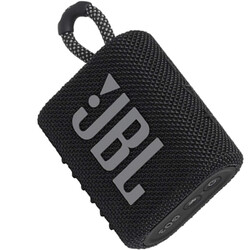 JBL Go 3 Portable Waterproof Speaker with Pro Sound, Powerful Audio, Punchy Bass, Ultra-Compact Size, Dustproof, Wireless Bluetooth Streaming, 5 Hours of Playtime - Black, JBLGO3BLK